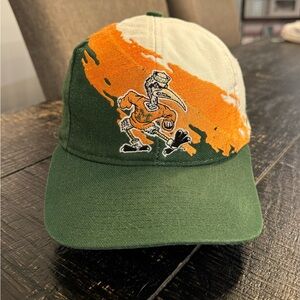 Vintage 90s Miami Hurricanes Logo Athletic Splash Snapback Hat
